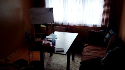 My room where I teach in the apartment.